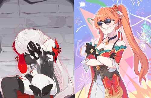  acheron and guinaifen honkai and 1 more drawn by unfamousradish sample 0aafc84d7c3c4f44ff2eacae4968