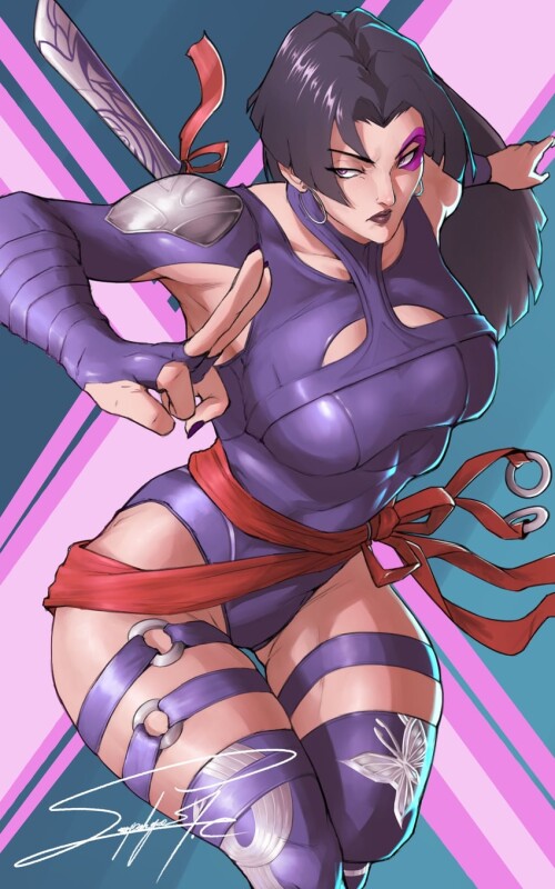 psylocke marvel and 2 more drawn by senpokage sample de868cb0d087e2e23587d51f4627e88b
