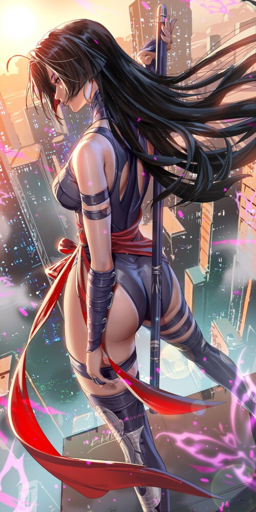  psylocke marvel and 2 more drawn by liang xing sample ca6a9e275ae325dcfa64c1dd9f2f562c