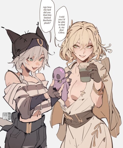  cipher aglaea and spirithief bartholos honkai and 1 more drawn by flying frappuccino sample 3317738