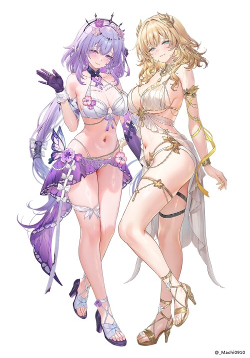  castorice and aglaea honkai and 1 more drawn by machi machi0910 sample 412bc522746a84d307dd8d683e21