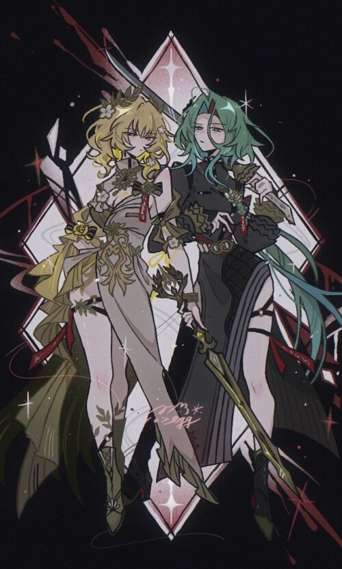  aglaea and isolde honkai and 2 more drawn by egg snail 90e71790861451638975da0c90b1e51f