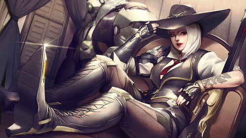 desktop wallpaper artstation overwatch ashe fan art mimyohae