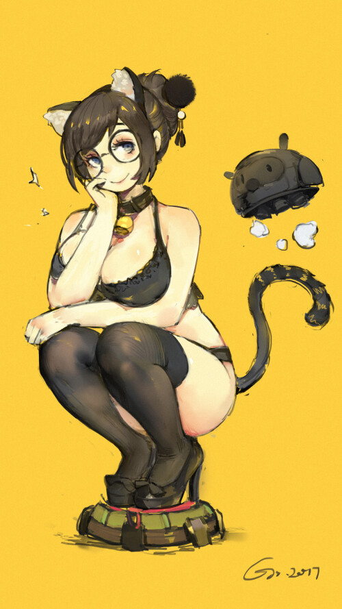  mei and snowball overwatch and 1 more drawn by gaoerji sample d765af0b6931525df0411788d59dfd5f