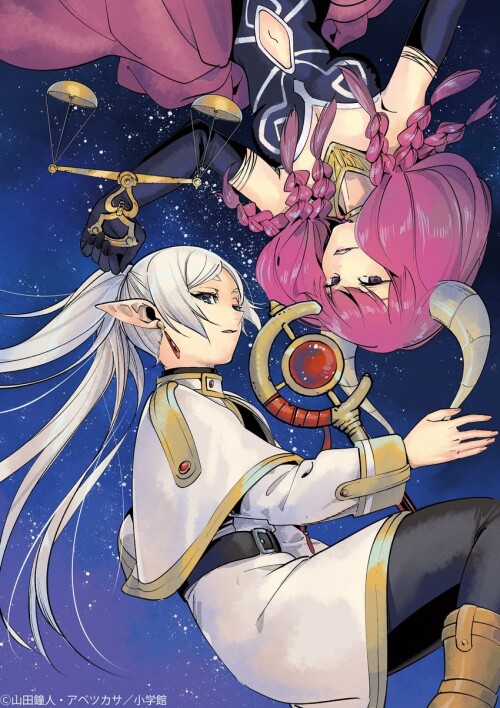  frieren and aura sousou no frieren drawn by abe tsukasa sample d10f0de6d8f4b8a02abc11261df8699d