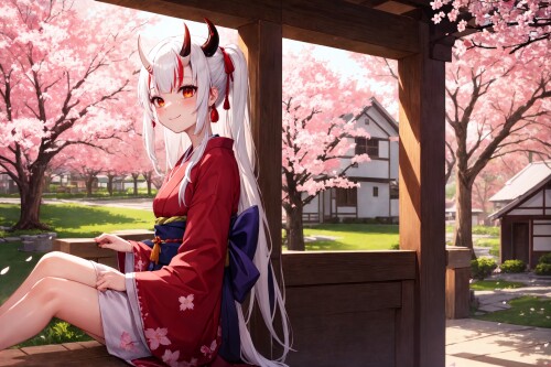 39076 1948666175 (SLE, mksks style, detailed background 1.1), (solo 1.3), nakiri ayame, red kimono, 