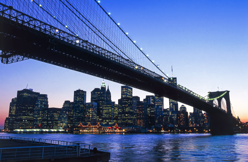Night View of Brooklyn Bridge by Dea L. Romano by Manhattan4