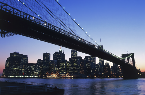 Night View of Brooklyn Bridge by Dea L. Romano (orig gamma) by Manhattan4