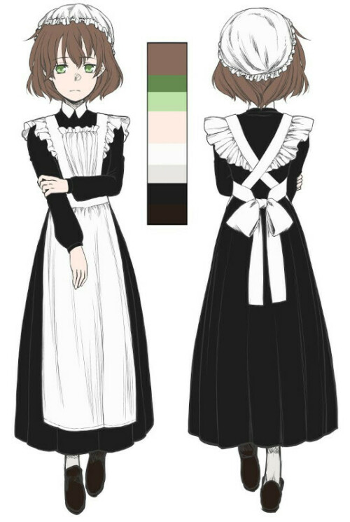 Marina in maid outfit (concept art)