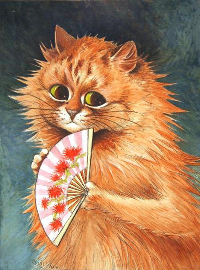 study of a ginger cat by louis wain louis wain