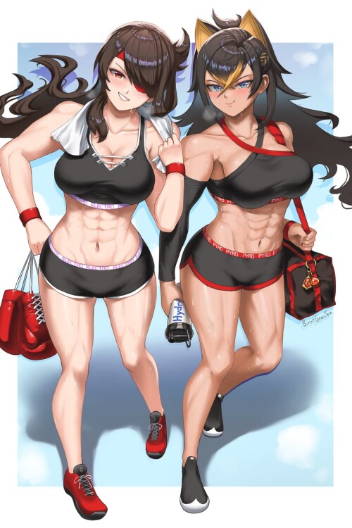  beidou and dehya genshin impact drawn by burnt green tea sample f73b460c522ab278e420ae202d45fbd8