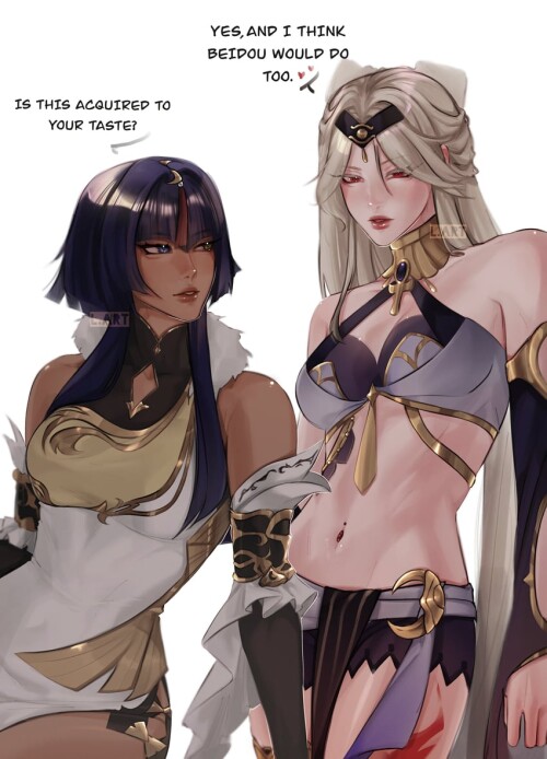  ningguang and candace genshin impact drawn by lart art1 sample 6cc5b699943726f2519785ad7e640584