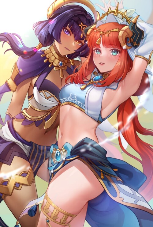  nilou and candace genshin impact drawn by fino ko sample 2dcd8f8e71a5f8013ae1151479e49783