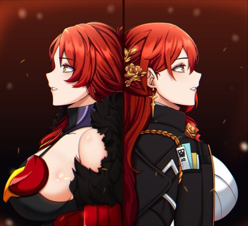 murata himeko murata himeko himeko and tanaka rie honkai and 2 more drawn by lion space sample 095d