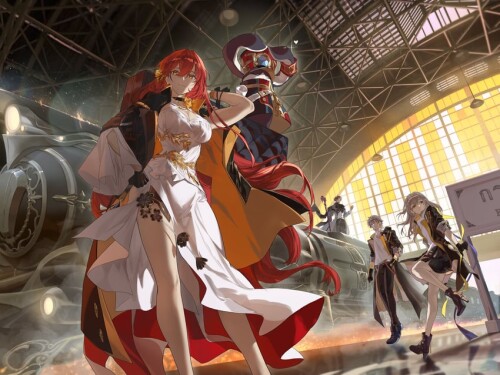  trailblazer stelle himeko caelus pom pom and 1 more honkai and 1 more drawn by salmon88 sample 8661