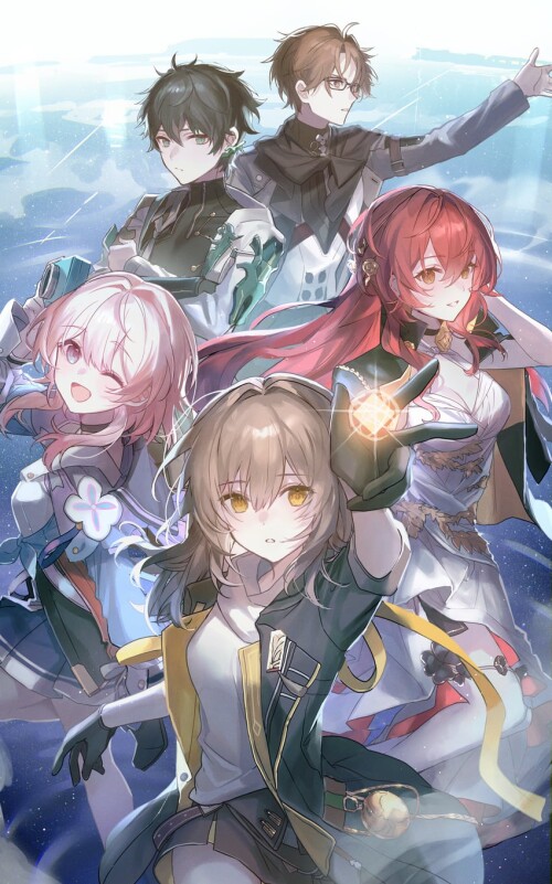  march 7th trailblazer stelle dan heng himeko and 1 more honkai and 1 more drawn by oyuyu sample c6d