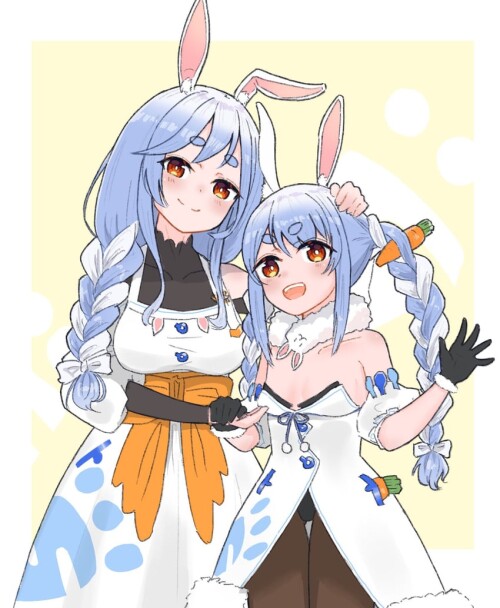  usada pekora usada pekora don chan and pekomama hololive drawn by waneyeye sample 07f15e8cafc5379a7