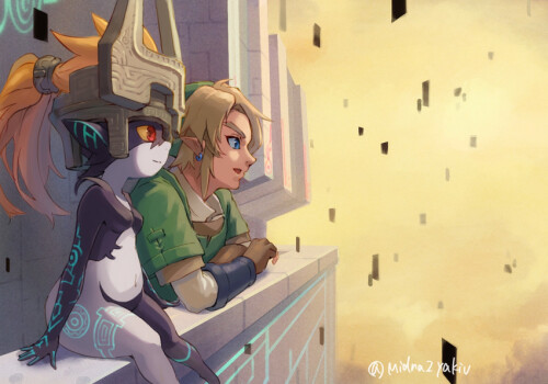 link and midna the legend of zelda and 1 more drawn by saburou jako sample 6891c355c7fc27c948f1ee63