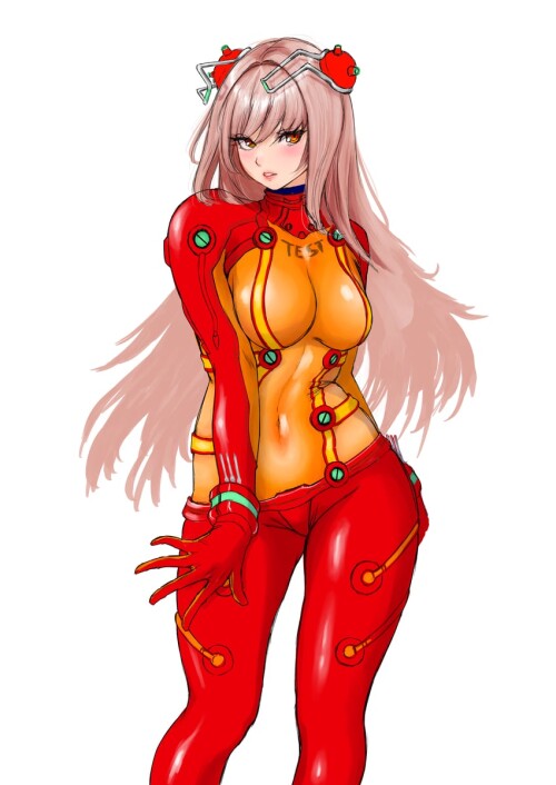  souryuu asuka langley and rapi neon genesis evangelion and 3 more drawn by ramuneogura sample a132d