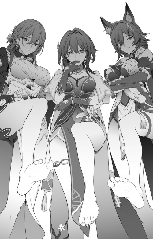 himeko ruan mei and yukong honkai and 1 more drawn by takai isshiki 531ae85818088bbb91320ea1c764e61
