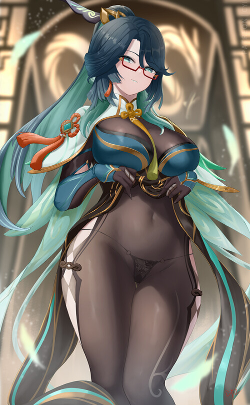  xianyun genshin impact drawn by cyicheng 5703abd39a7e4c3b41ea96e3e257e312
