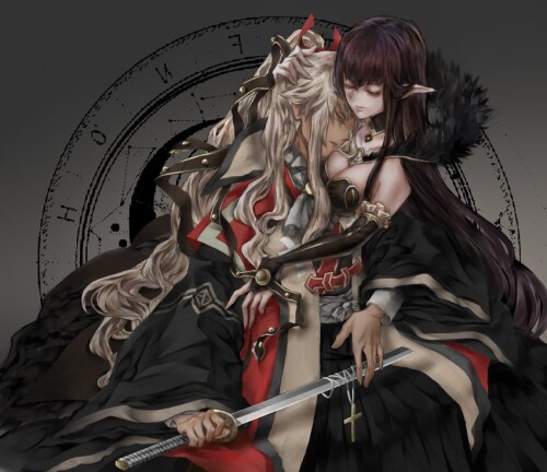  semiramis amakusa shirou and amakusa shirou fate and 1 more drawn by iana kirinou sample 551692e139