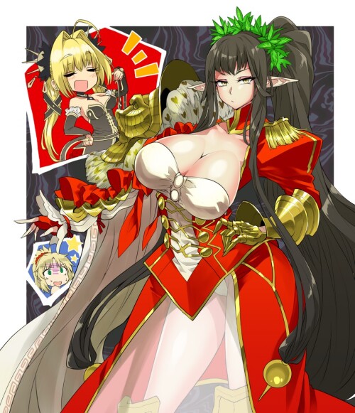  nero claudius mordred nero claudius mordred and semiramis fate and 3 more drawn by izuna nie sample