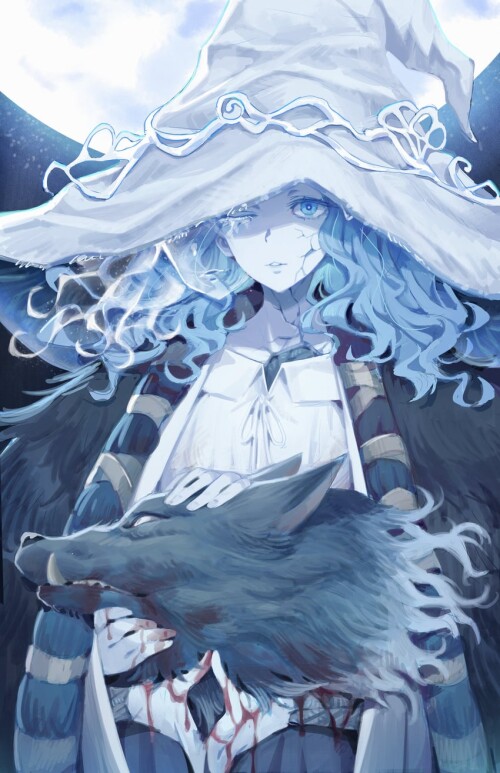  ranni the witch and blaidd the half wolf elden ring drawn by kunikune sample bf0efa37203d5c58a1509a