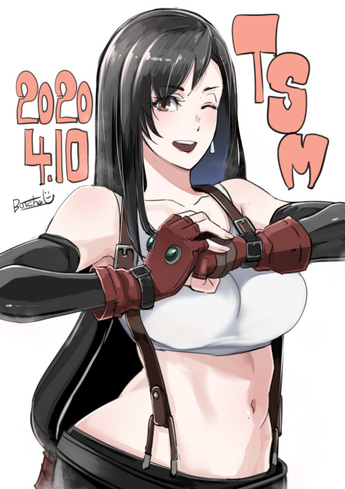  tifa lockhart final fantasy and 1 more drawn by butcha u aa16405eb01ededdfc5fbb968de1873b