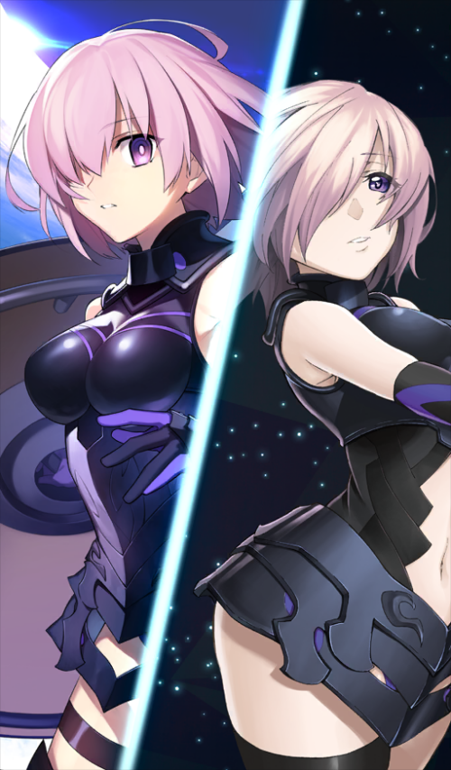  mash kyrielight and mash kyrielight fate and 1 more drawn by kawaguchi takeshi and shiramine srmn09