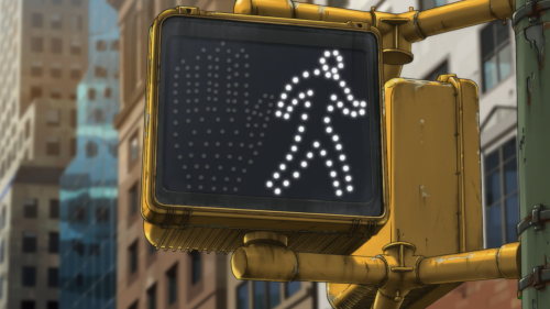 03 Pedestrian crossing light, NYC