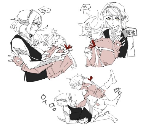  warrior of light and alisaie leveilleur original and 2 more drawn by flffy11 sample 0ecb681ace85acb