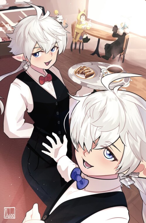  moogle y shtola rhul alisaie leveilleur alphinaud leveilleur and krile baldesion final fantasy and 
