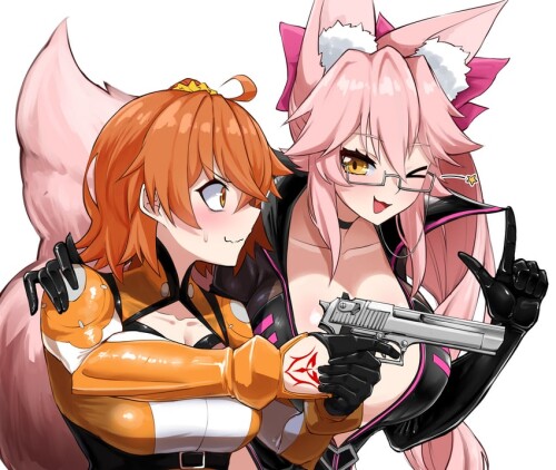  fujimaru ritsuka tamamo koyanskaya koyanskaya and fujimaru ritsuka fate and 1 more drawn by nubeben