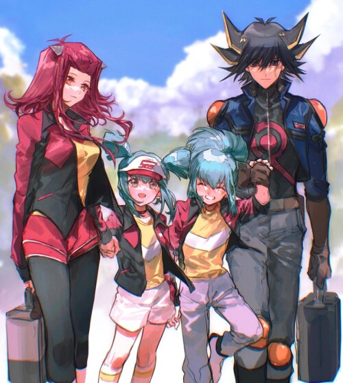  izayoi aki fudo yusei luca and lua yu gi oh and 1 more drawn by naoki 2rzmcaizerails6 sample 870115