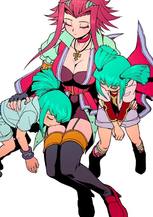  izayoi aki luca and lua yu gi oh and 1 more drawn by youko shima sample f1fdb88a98131501bfc545a092d