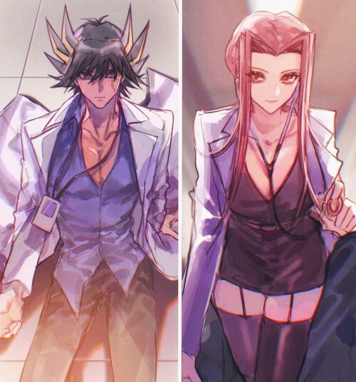  izayoi aki and fudo yusei yu gi oh and 1 more drawn by naoki 2rzmcaizerails6 sample ab0bbf74194fceb
