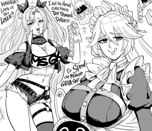  nicole demara amillion alexandrina sebastiane drusilla and anastella zenless zone zero drawn by bb 