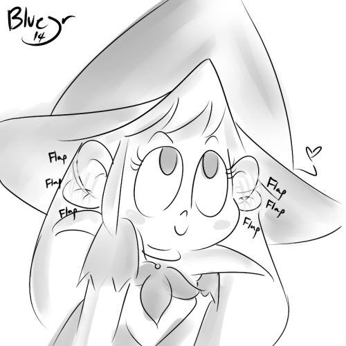 Flapping her ears